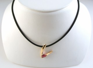 14k Gold Tourmaline Pendant