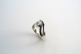 Galaxy 14k White Gold Engagement Ring